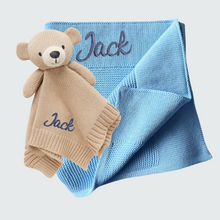 Load image into Gallery viewer, Embroidered Baby Blanket and Personalised Baby Comforter - Free Delivery