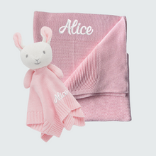 Load image into Gallery viewer, Embroidered Baby Blanket and Personalised Baby Comforter - Free Delivery
