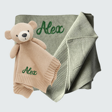 Load image into Gallery viewer, Embroidered Baby Blanket and Personalised Baby Comforter - Free Delivery

