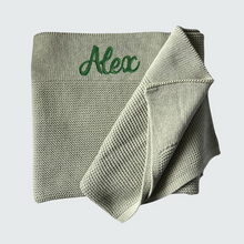 Load image into Gallery viewer, Personalised Knitted Baby Blanket - Free Delivery
