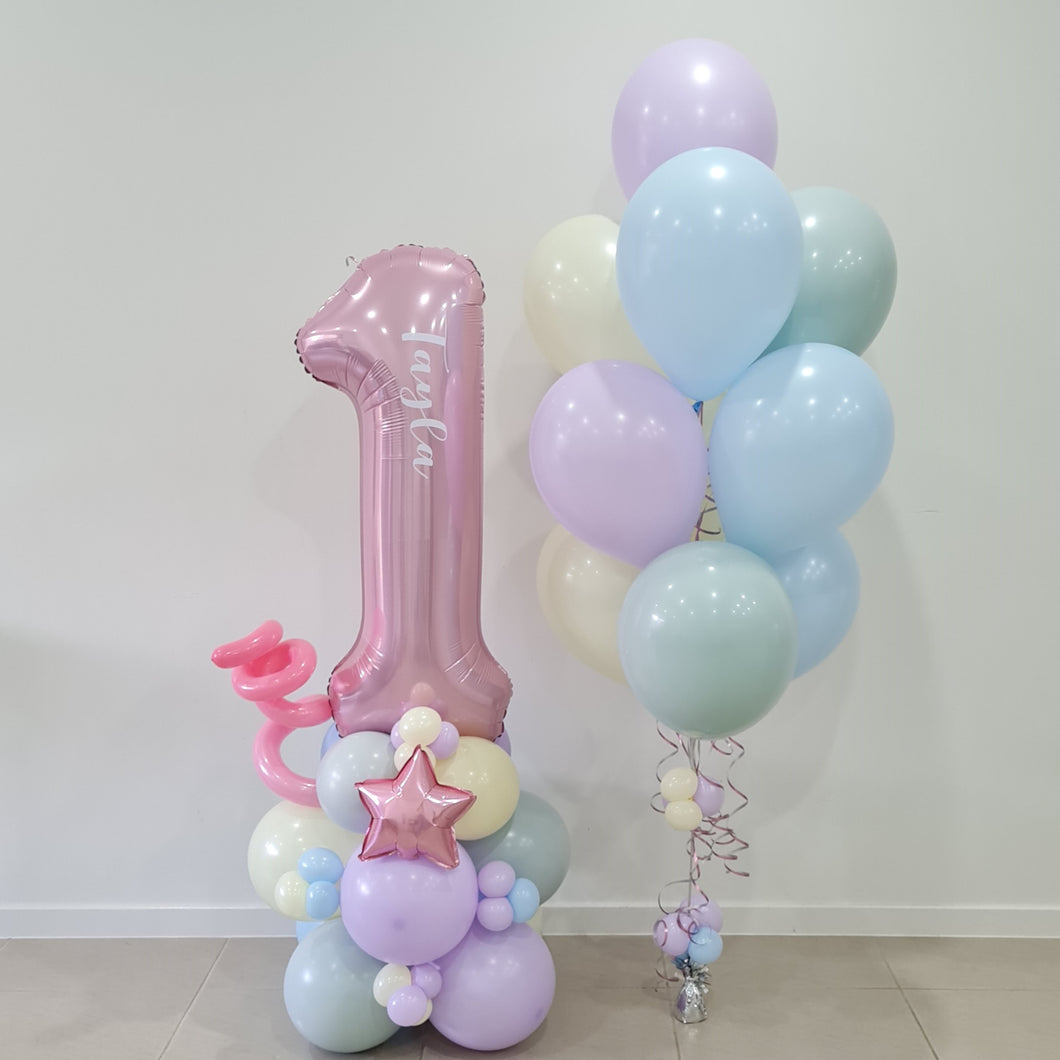 One Number Balloon Tower - Only Pick up