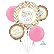 Pastel Confetti Birthday Balloon Bouquet
