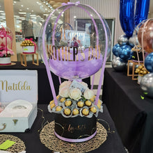 Load image into Gallery viewer, Luxury Silver Chocolates &amp; Flower Hot Air Balloon
